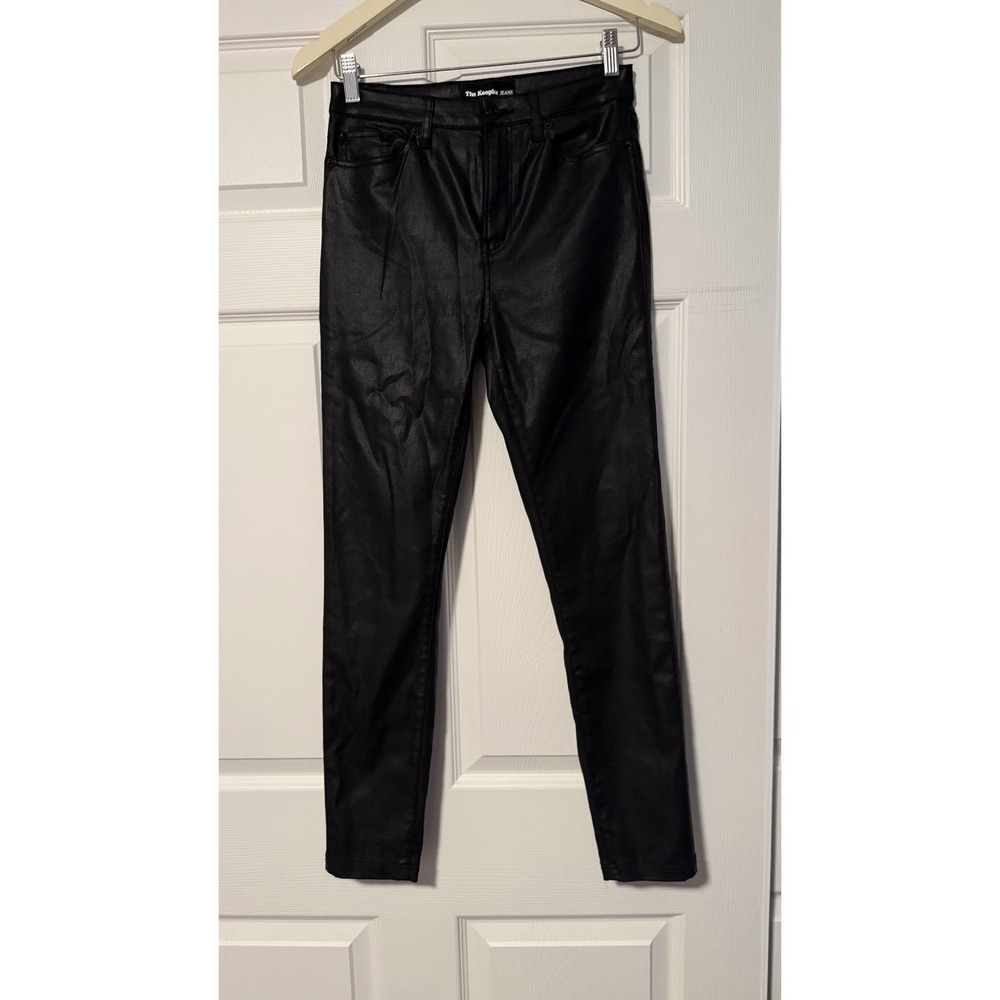 The Kooples Jeans Franky Black Coated Skinny Edgey Punk Rock Festival Pants